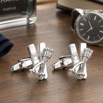 Personalised Ski Cufflinks, 3 of 8
