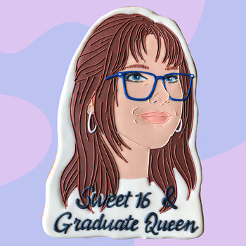 Personalised Bespoke Portrait Iced Biscuit, 2 of 7