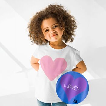 Kids Interactive Glow T Shirt Love Heart, 4 of 6