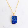 'The Rectangle' Lapis Lazuli Gold Plated Necklace, thumbnail 6 of 9