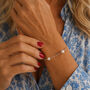 Sterling Silver Bead And Pearl Bracelet, thumbnail 3 of 5