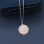 Sterling Silver St. Christopher Round Pendent Necklace, thumbnail 2 of 7