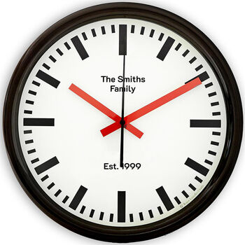 Personalised Message Swiss Clock, 2 of 4