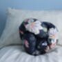 Handmade Floral Vintage Fabric Knotted Cushion, thumbnail 1 of 3