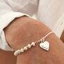 Personalised Freshwater Pearl Silver Plated Bracelet, thumbnail 4 of 5