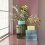 Glass Vase Groove Design Large In Two Tone Colourway, thumbnail 5 of 7
