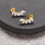 Crystal Encrusted Ear Climber Earrings In Colours, thumbnail 6 of 6