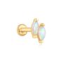 14k Solid Gold Opal Marquise Labret Stud Earring, thumbnail 1 of 4