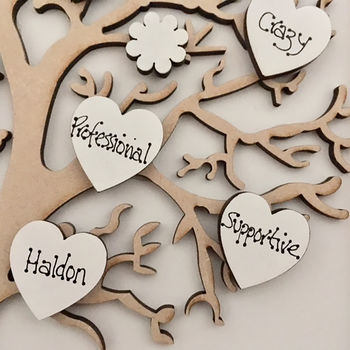 Personalised Retirement Gift Tree Framed Wooden Tree, 7 of 10
