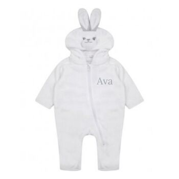 Personalised Baby Bunny Fleece All In One, 4 of 9