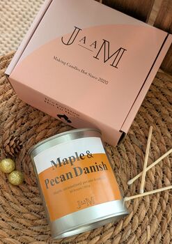 Maple And Pecan Danish Wood Wick Autumnal Candle, 3 of 3