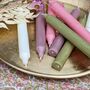 Green And Pink Dinner Candles 22mm | Pack Of 10, thumbnail 1 of 2