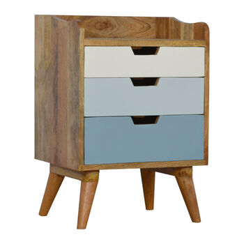 Contemporary Bedside Table Gradient Coloured Drawers, 3 of 8
