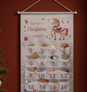 Personalised Unicorn Christmas Advent Calendar, 5 of 5