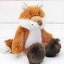 Fox Soft Toy With Personalised Silver Heart, Gift Boxed, thumbnail 1 of 3