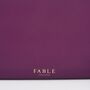 Floral Engravings Plum Crossbody Handbag, thumbnail 7 of 8