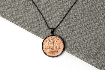 1946 80th Birthday Half Penny Coin Pendant Gift, 4 of 5