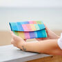 Recycled Plastic Rainbow Clutch Purse, thumbnail 1 of 6