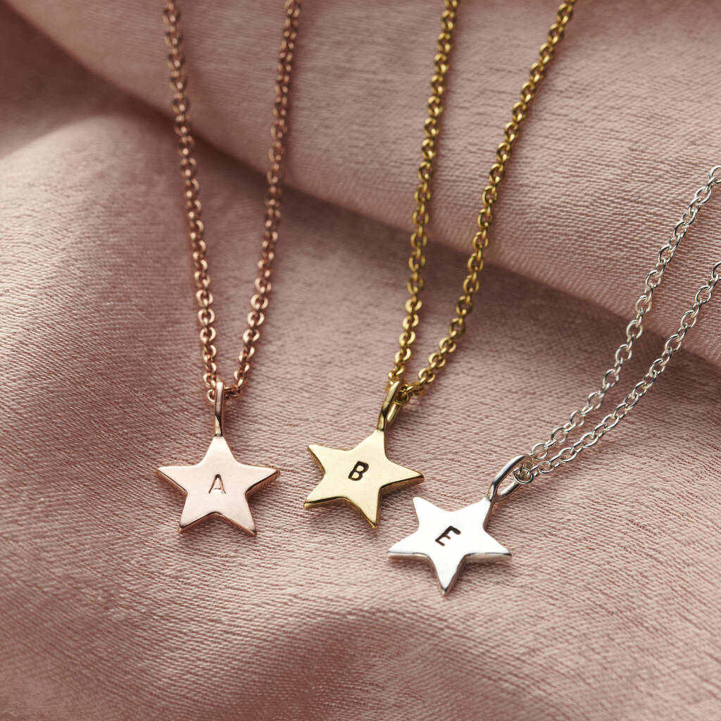 Personalised Bright Star Necklace By Posh Totty Designs