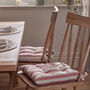 Cranberry Red Striped Seat Pads, thumbnail 1 of 6