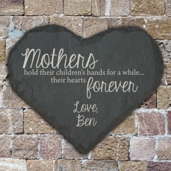 Personalised Mum's Slate Heart Keepsake, 4 of 5