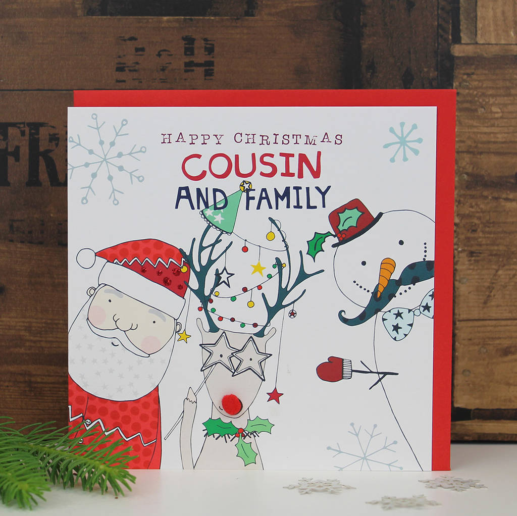 Christmas Card For A Cousin And Family By Molly Mae
