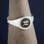 Gothic Initial Silver Signet Ring, thumbnail 5 of 11