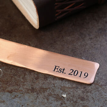 7th Anniversary Solid Copper Metal Bookmark, 8 of 12