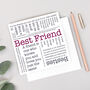Friendship Card, Best Friend Quotes, thumbnail 1 of 4