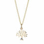 Solid 9ct Gold Tree Necklace With Sapphire, thumbnail 2 of 4