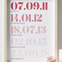 Personalised Special Dates Print, thumbnail 5 of 8