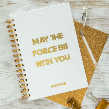 Personalised Star Wars 'May The Force…' Notebook, 2 of 5