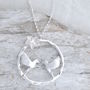Turtle Dove Infinity Necklace In Silver, thumbnail 1 of 5