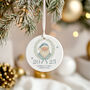 Baby's First Christmas Ceramic Bauble Keepsake In Pink Or Blue, thumbnail 2 of 6