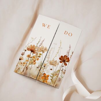 Autumn Wildflower Gatefold Wedding Invitations, 2 of 5