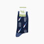Cricket Stumps Bamboo Socks In Navy Blue, thumbnail 5 of 5