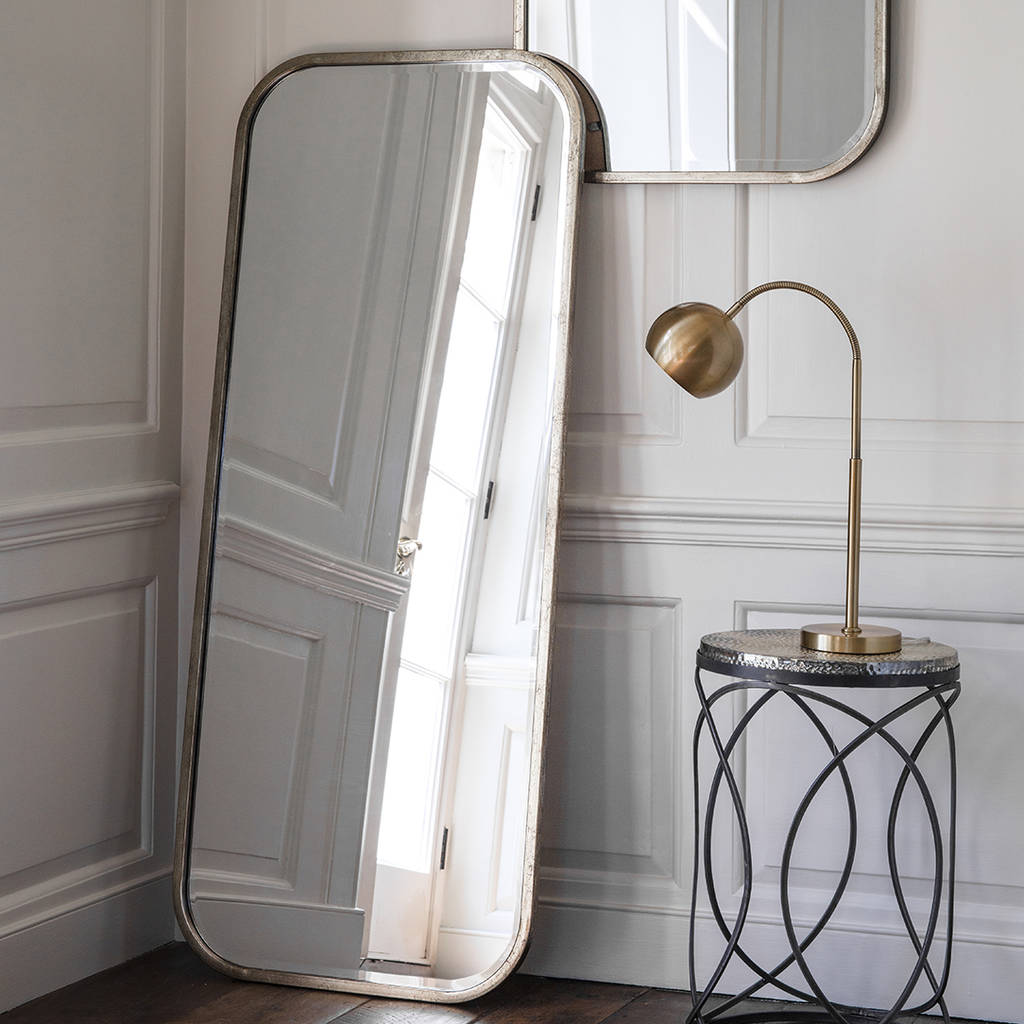Antiqued Silver Full Length Mirror
