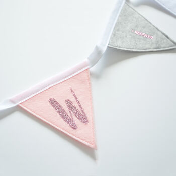 Personalised New Baby Felt Bunting, 5 of 11
