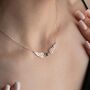 Sterling Silver Angel Wing Necklace With Birthstone, thumbnail 4 of 8