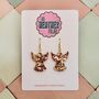 Christmas Angel Glitter Earrings / Festive Jewellery / Holiday Jewellery / Sparkly Jewellery, thumbnail 1 of 7