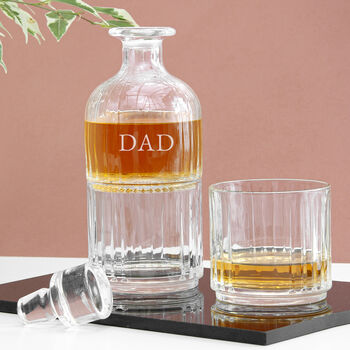 Personalised Stacking Whisky Decanter And Tumblers Set, 3 of 8