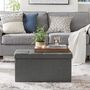 Padded Bench Storage Ottoman Chest Chair Stool Seat, thumbnail 2 of 12