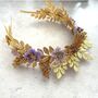 Handbeaded Autumnal Floral Statement Crown, thumbnail 4 of 10