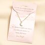 Moon Pendant Carded Necklace In Gold Or Silver, thumbnail 2 of 4