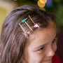 Christmas Girls Enamel Hair Slides, thumbnail 2 of 2
