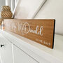 Wooden Wedding Sign Mr And Mrs Keepsake Decoration, thumbnail 3 of 8