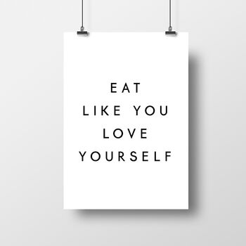 Eat Like You Love Yourself, Health And Fitness Print, 2 of 2