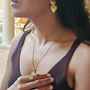 Double Heart Drop Earrings, thumbnail 2 of 5