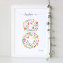 Floral Fun Personalised Birthday Print, thumbnail 5 of 7