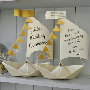 Personalised Wedding Sail Boat Card, 9 of 12
